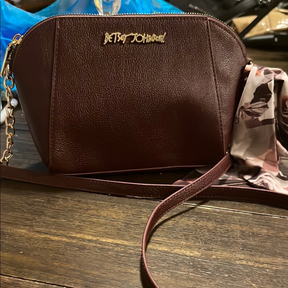 Betsey Johnson Brown Crossbody Bag
